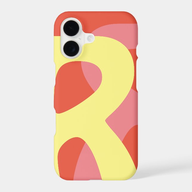 Retro poster letter iphone case (Back)