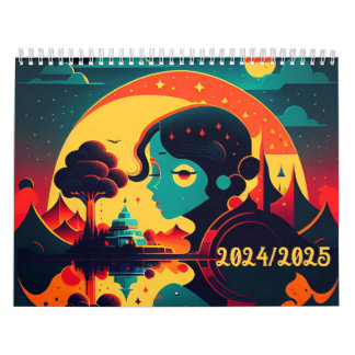 Retro Posters Collection 2 year Calendar 2024-2025