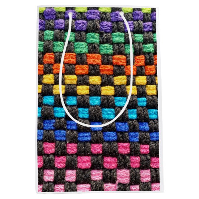 Retro Potholder Check Design Gift Bag (Front)