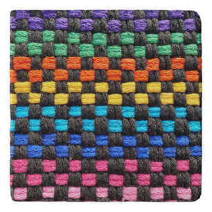 Retro Potholder Check Pattern Trivet