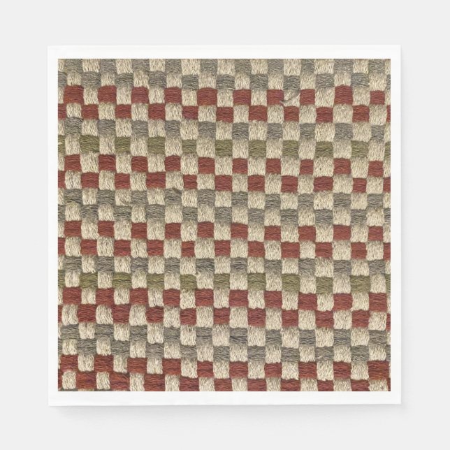 Retro Potholder Weave Pattern Napkins (Front)