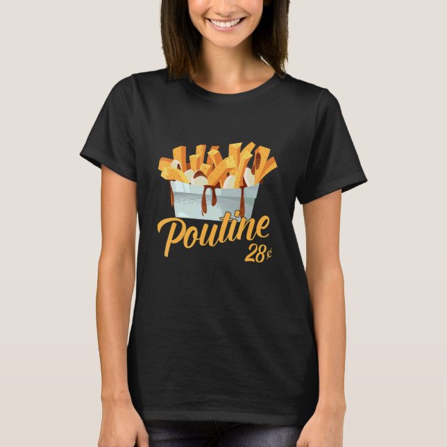 Retro Poutine Canada Montreal Foodies Food T-Shirt (Front)