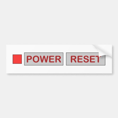 Retro Power Reset Gaming Console for Geek Gamers Bumper Sticker