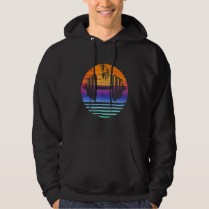 Retro Powerlifting Work Out Weight Lifting Dumbbel Hoodie