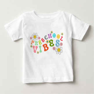 Retro Pre-school vibes, back to school, 1st day Baby T-Shirt