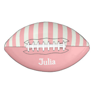 Retro Preppy Sportswear Stripes - Pink Cream Football