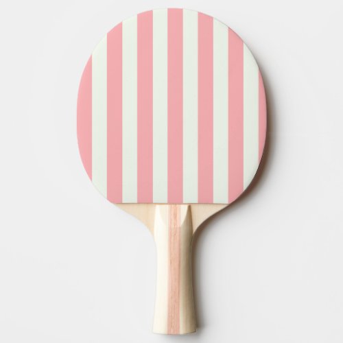 Retro Preppy Sportswear Stripes _ Pink Cream Ping Pong Paddle