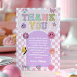 Retro Preppy Varsity Patch Birthday Party Thank You Card<br><div class="desc">This is a Retro Preppy Varsity Patch Birthday Party Thank You Card!</div>