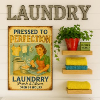 Retro Pressed to Perfection Laundry 