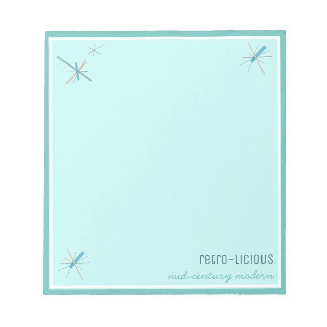 Retro Pretty Mid-Century Modern Notepad (Front)