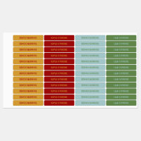 Nautical Color Coded Clothing Name Labels