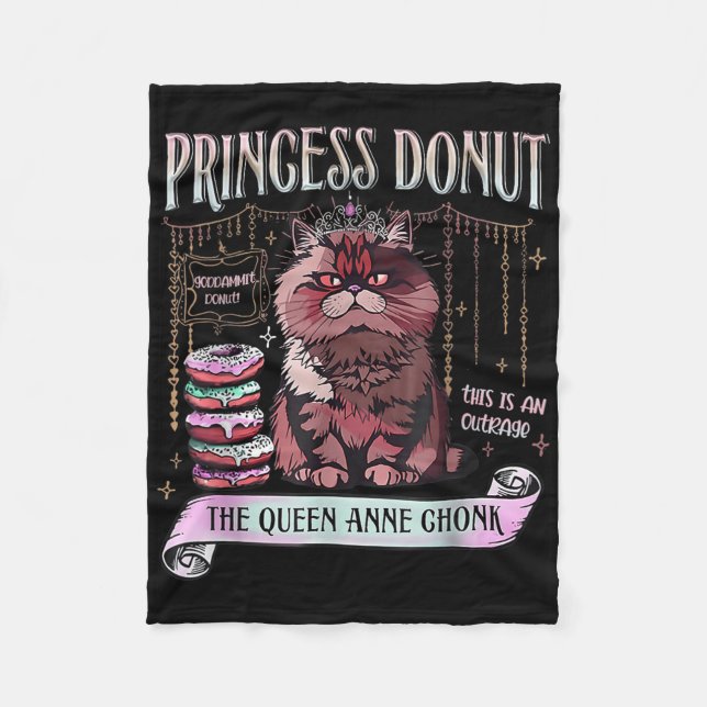 Retro Princess Donut Dungeon Crawler Carl Book Lov Fleece Blanket (Front)