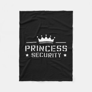 Retro Princess Security Boys Brother Birthday Dad Fleece Blanket