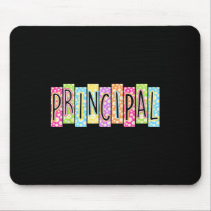 Retro Principal Therapy Back To School Colorful Gr Mouse Pad