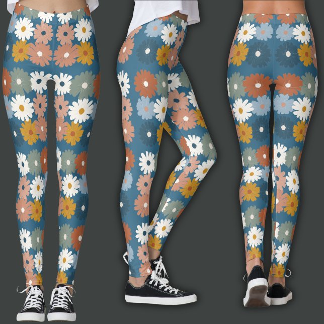 Retro Print | Pastel Floral Leggings (Creator Uploaded)