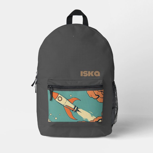 Retro Printed Backpack (Front)