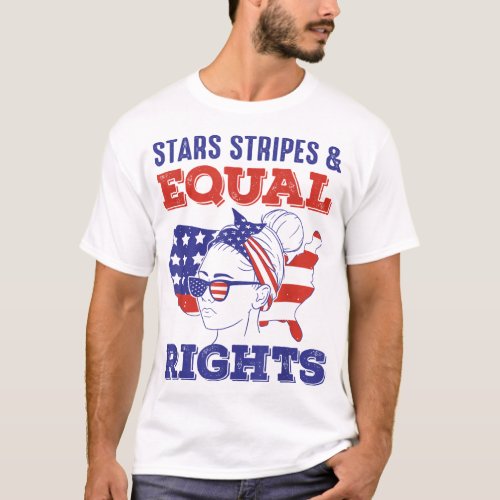 Retro Pro Choice Feminist Stars Stripes Equal Righ T_Shirt