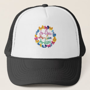 Retro Pro-Choice Pro-Love Pro-Science,Feminist Gay Trucker Hat
