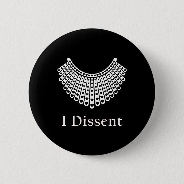 Retro Pro Choice Style We Dissent Feminist  Button (Front)