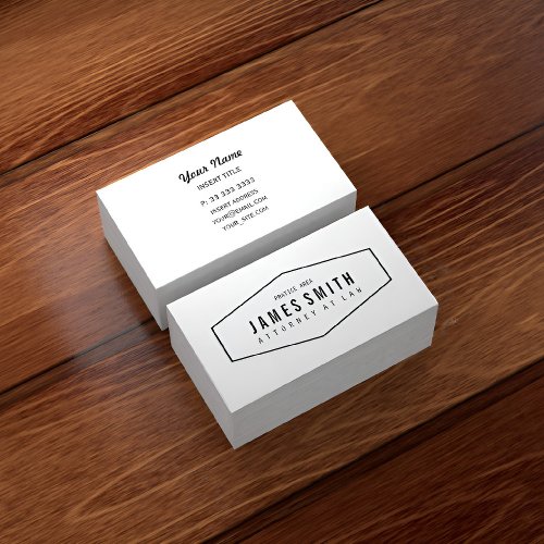 Retro Professional Attorney Business Card