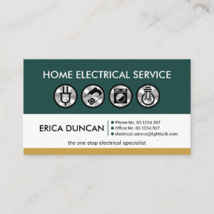 Retro Professional Home Electrical Works Business Card