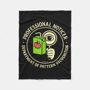 Retro Professional Noticer Department Of Pattern R Fleece Blanket