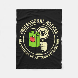 Retro Professional Noticer Department Of Pattern R Fleece Blanket