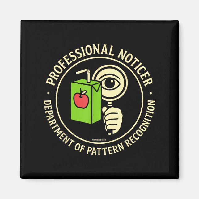 Retro Professional Noticer Department Of Pattern R Magnet (Front)