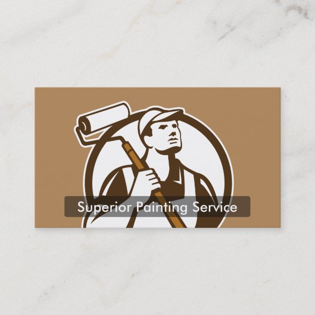 Retro Professional Painter Business Cards (Front)