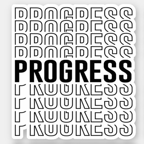 Retro Progress Design Sticker