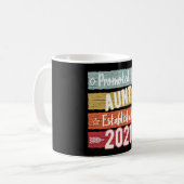 Retro Promoted to Aunt Est. 2021 Baby Announcement Coffee Mug (Front Left)
