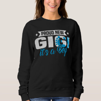 Retro Proud New Gigi It's A Boy Gender Reveal Sweatshirt