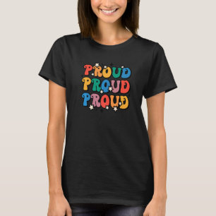 Retro Proud Rainbow Lgbt Flag Gay Lesbian Bi Lgbt T-Shirt