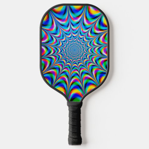 Retro Psychedelic Art Pickleball Paddle
