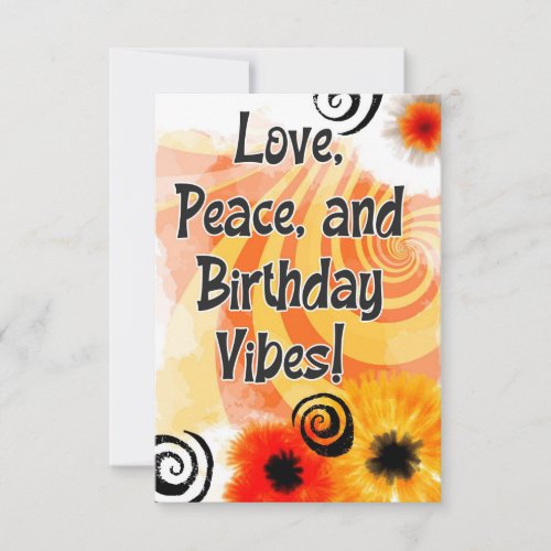 Retro Psychedelic Birthday Vibes Greeting Card