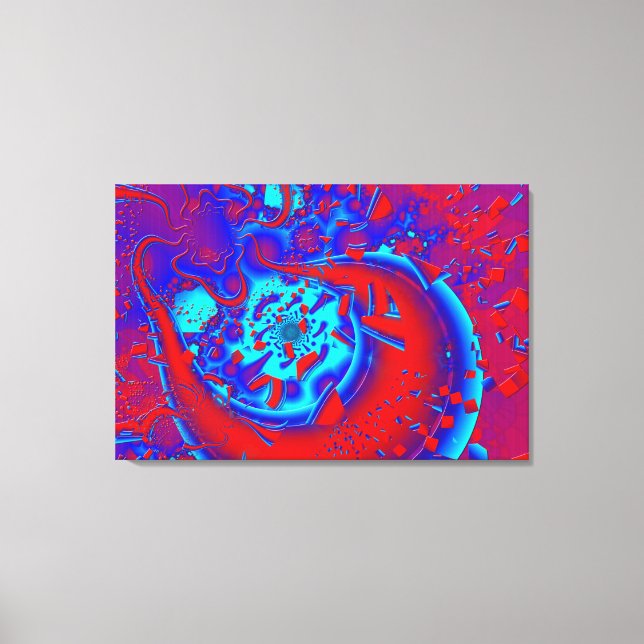 Retro Psychedelic Crazyness Canvas Print (Front)