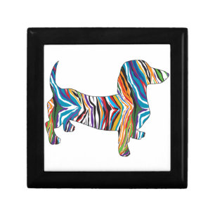 Retro Psychedelic Dachshund Gift Box