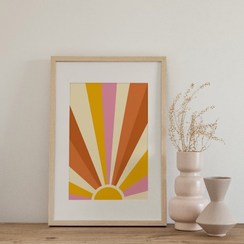 Retro psychedelic Groovy Colorful poster