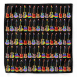 Retro Psychedelic Guitar Christmas Dog Bandana