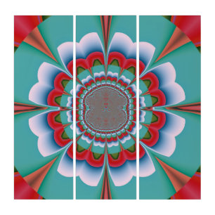 Retro Psychedelic Mandala Bloom Abstract Art