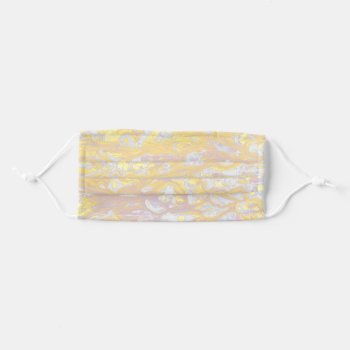 Retro Psychedelic Marble Paint Tie-dye Adult Cloth Face Mask by TheSillyHippy at Zazzle