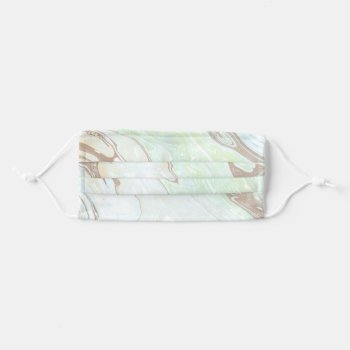 Retro Psychedelic Marble Paint Tie-dye Adult Cloth Face Mask by TheSillyHippy at Zazzle