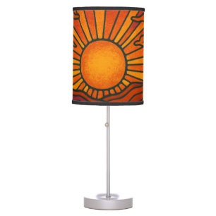 Retro Psychedelic Sunset Table Lamp