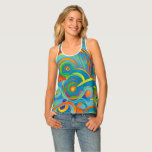Retro Psychedelic Swirl Tank Top