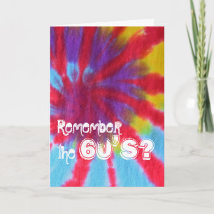 retro psychedelic tie dye card