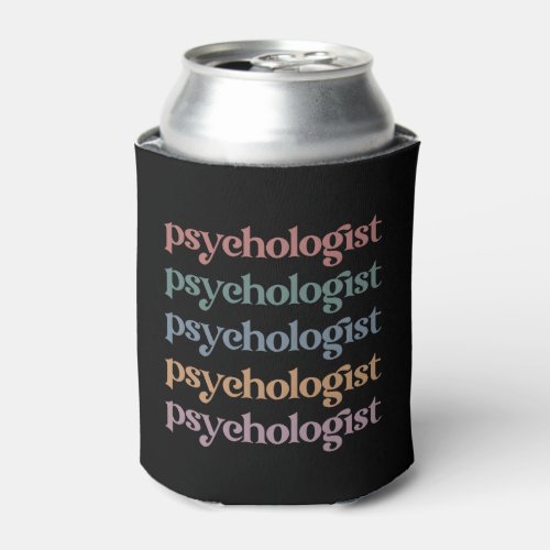 Retro Psychologist Psychology Student Graduation Can Cooler