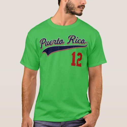 Retro Puerto Rico Beisbol  Jersey Boricua Baseball T_Shirt