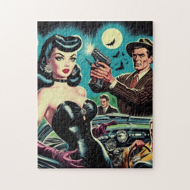 Retro Pulp Illustration Jigsaw Puzzle (Vertical)