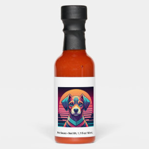 Retro Pulse Pup 80s Sunset Vibes Hot Sauces