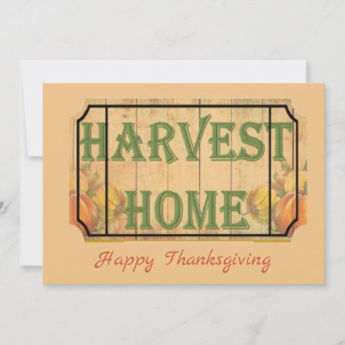 Retro Pumpkin Happy Thanksgiving Day Greetings Holiday Card